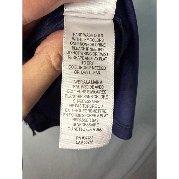 Laundry by Shelli Segal Blue Lace Sheath Dress Short Sleeve Knee Length Size 4 - Picture 4 of 11